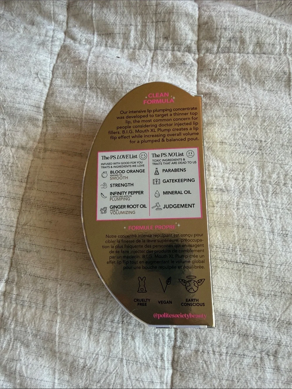 Polite society B.I.G. Mouth XL Plump Intensive Lip Plumping Concentrate - NWB